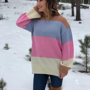 Color block sweater